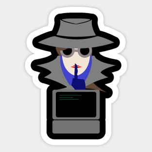 Lady Grey Shush (Cauc W/Computer): A Cybersecurity Design Sticker